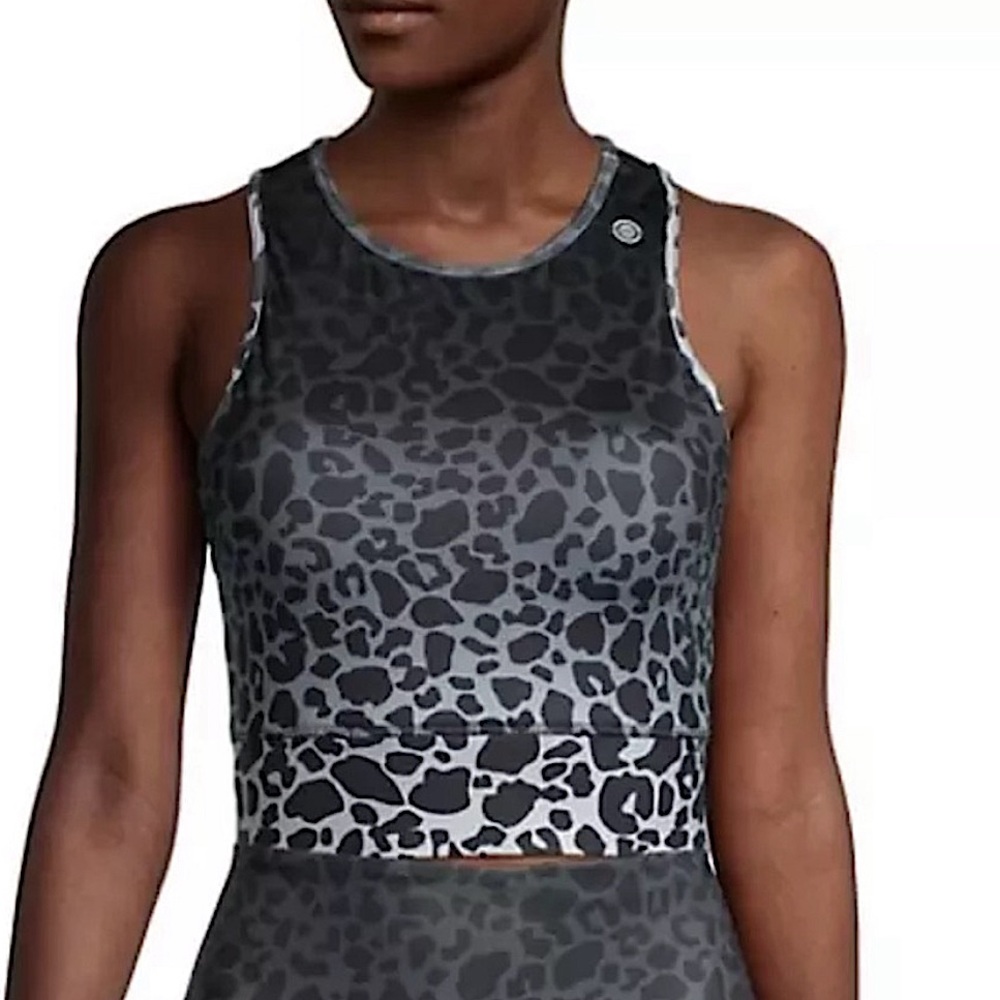🖤 Max Studio Ombré Cheetah Longline Sports Bra / Crop Top (XS) – EUC 🖤